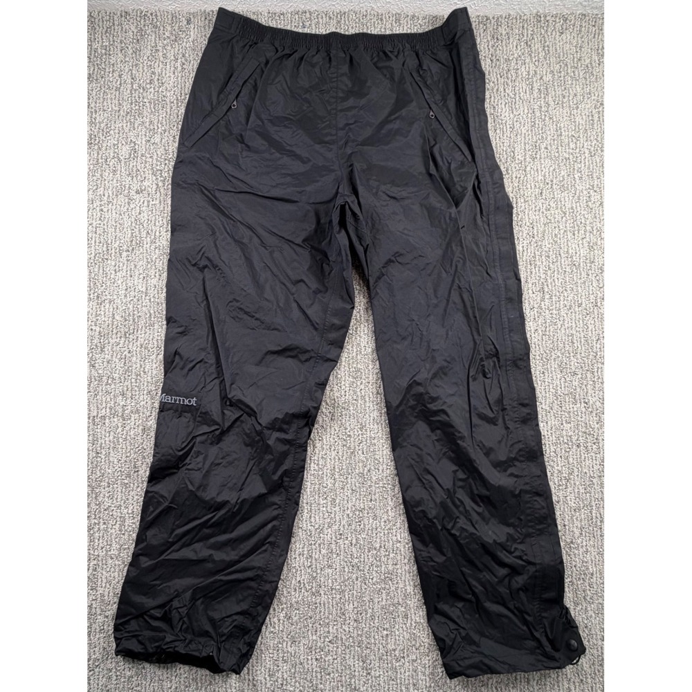 Marmot Rain Pants Mens L Short Black Ripstop Waterproof D41260S Outdoor Hiking